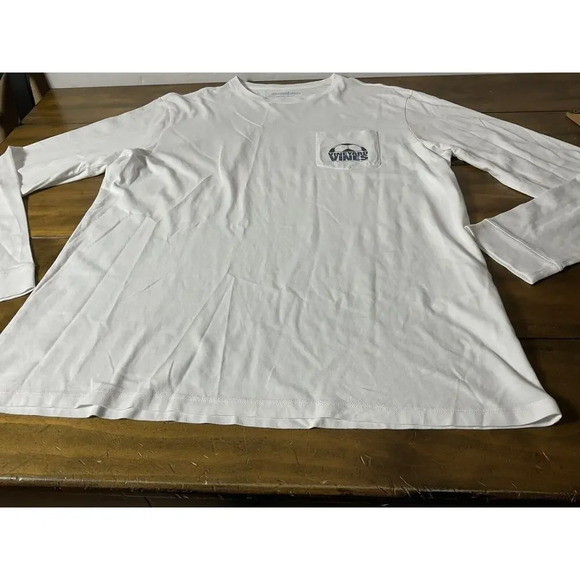 Vineyard Vines Mens Size Large White Soccer Graphic Tee Cotton Crewneck - Picture 5 of 10